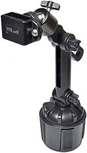 HYS Car Radio Holder Cup Holder Mount Compatible with Baofeng UV5R Motorola Waklie Talkie and CB Handheld Radio, Back Clamp Bracket