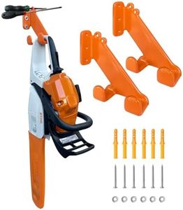 OSROENE Chainsaw Hanger, 2 Pack Chainsaw Wall Mount, Heavy Duty Chainsaw Holder, Garage Organization Garage Storage Shed Organizer Mounted Chainsaw Rack