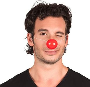 Boland 55522 – Clown Nose Made of Plastic, with Elastic Band, 24 Pieces, Red, Super Hold, Fun Maker, Accessory, Theme Party, Carnival