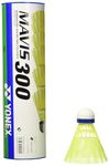 Yonex Mavis 300 Yellow Shuttlecocks - 78 - Medium (6 pieces)