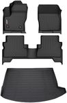 Binmotor-Floor Mats & Cargo Liner Set for Ford Escape 2013-2019,All Weather Car Floor Mat for Ford Escape Accessories, Rubber Mats TPE Car Liners for Ford Escape Trunk Liner Trunk Mat