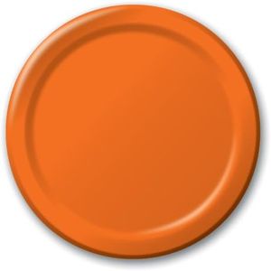 Creative Converting Banquet Paper Plates, 26 cm Diameter, Sunkissed Orange, 24 Pieces