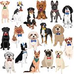 36pcs Puppy Dog Cupcake Toppers Dog Birthday Party Decorations Cartoon Dog Cupcake Picks Decorations for Dog Adoption Pet Birthday Party Baby Shower Cake Decoration Supplies