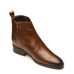 Celby Leather Boots with Side Zipper For Men with Inner Heel - Brown Leather (Boots, numeric_5_point_5)