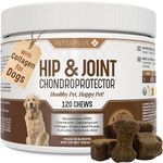 PETSUPLUS Hip & Joint Care. Collagen for Dogs. Dog Joint Supplements with Green Lipped Mussel, Glucosamine, Chondroitin, Hyaluronic Acid, Calcium & more. 120 Chews
