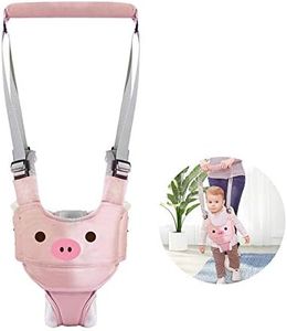 Handheld Baby Walker Assistant Belt Adjustable Detachable Walking Harness Protective Belt for Kids Infant Toddlers (Pink)