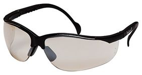 Pyramex Venture Ii Safety Eyewear, Indoor/Outdoor Mirror Anti-Fog Lens With Black Frame