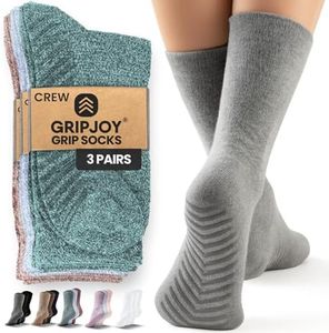 Socks with Grippers for Women - Hospital Socks - Non Slip Socks Womens - Grip Socks for Men - 3 Pairs