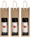 Peohud 3 Pack Burlap Wine Bottle Ba