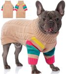 OUOBOB Dog Sweater, Sweaters for Large Size Dogs, Stretchy Pullover Dog Sweater for Large Dogs, Turtleneck Sweater Dog Large, Dog Sweaters Large Breed, Large Dog Sweaters, Christmas Dog Knit Sweater L