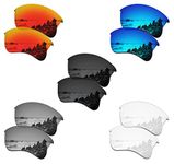SmartVLT Set of 5 Men's Replacement Lenses for Oakley Flak Jacket XLJ OO9009 Sunglass Combo Pack S01
