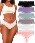 BeReady Cotton Underwear Women Lace Women's Knickers Brazilian Ladies Briefs Sexy Hipster Panties Soft Pants Multipack Pack of 6