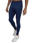 TCA Men's Rapid Quickdry Tapered Tech Training Track Pant with Zip Pockets - Twilight Blue, M