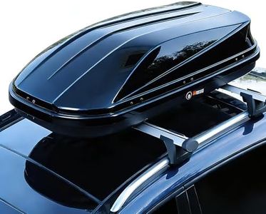 Rooftop Cargo Box Carrier, 17 Cubic Hardshell Rooftop Cargo Carrier, Dual-Side Opening, Universal Fit for Cars & SUVs, 165Lbs Weight Capacity with Secure Straps&Keys