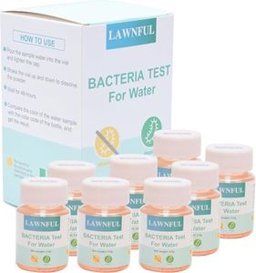 LAWNFUL 8 Bottles Well Water Test Kit, 48-Hour Coliform Bacteria Water Test Kit, Easy Detection of E. coli, Home Water Quality Testing Kit for Drinking Water, Tap & Well Water