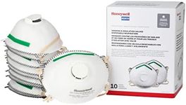 Honeywell Safety Products NIOSH-Approved N95 Respirator Mask with Exhalation Valve for Airborne Particulates, 10-Pack (RWS-54007), White