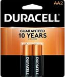 Duracell Alkaline Battery, AA, 2/PK