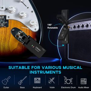 LEKATO Wireless Guitar System – WS100 Rechargeable Transmitter & Receiver