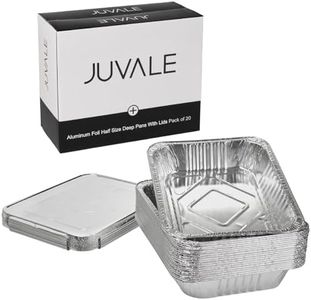 20 Pack Half Size Aluminum Pans with Lids, 9x13 Tin Food Storage Trays for Baking, Catering, Table, Food