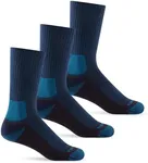 WANDER Merino Wool Socks Men 3 Pairs Cushioned Calf Boot Socks Moisturing Wicking Everyday Thermal Crew Socks