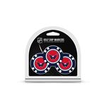 Team Golf NHL Washington Capitals Golf Chip Ball Markers (3 Count), Poker Chip Size with Pop Out Smaller Double-Sided Enamel Markers