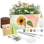 Paint & Plant Flower Growing Kit for Kids,Best Birthday Crafts Gifts for Girls & Boys Age 5 6 7 8-12 Year Old Girl Gift Ideas,Fun Children Gardening Kits,Art Projects Toys for Ages 5-12 Years