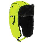 Ergodyne N-Ferno 6802 High Visibility Thermal Winter Trapper Hat, Lime, Large/X-Large