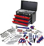 WORKPRO 408-Piece Mechanics Tool Set, General Household Home Repair Tool Kit with 3-Drawer Heavy Duty Metal Box, Hand Tool Kit Set 1 Pack