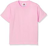 FRUIT OF THE LOOM Unisex Kids Valueweight Short Sleeve T Shirt, Pink (Light Pink), 3-4 Years UK