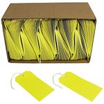 Q-Connect KF01626 Strung Tag 120x60mm - Yellow (Pack of 1000)