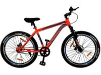 Caya Fueled Cycle for Adults Boy & Girl (+12 yrs) | Bike Tyre 26" inch | Steel Frame 18.5 Inches | Ideal Height 4.8 ft | Double Alloy Rim | Dual Disk Brake & Front Suspension Bicycle (Orange)