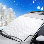 BeiHeng Car Windscreen Cover for Winter - Cars Suvs Universal Heavy Duty Frost Windshield Cover, Protect Windshield From Snow Ice Frost for Winter & Sun Dust Leaves for All Seasons (145x100 cm)