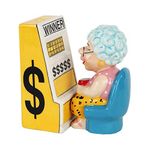 3.75" Casino Slots Machine Queen Grandma Magnetic Salt & Pepper Shakers -Attractives Collection
