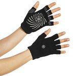 Gaiam Super Grippy Yoga Gloves,Black/Grey,9.53 x 22.86 x 1.91 cm; 10 Grams