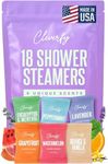 Cleverfy Shower Steamers Aromatherapy - 18 Pack of Shower Bombs with Essential Oils. Self Care Birthday Gifts for Women and Valentines Day Gifts for Her and Him. Purple Set