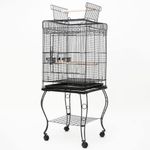 Lovely Pets Kingdom Foldable Metal Bird cage for Macaw, Green Parrot and All Big Birds with Stand and Wheel with 2 Steel Cups, 2 Perch and Tray-705