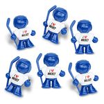 Stoner Car Care Little Joe 96428-6PK I Love Hockey New Car Scent Car Air Freshener A/C Vent Clip Uses Alcohol-Free Fragrance Oil is Non-Hazardous and Non-Toxic Plastic, Pack of 6, Blue