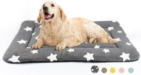 Mora Pets Dog Crate Pad Dog Kennel Bed Crate Mat for Large Dogs Washable Cute Star Pet Bed for Cage Ultra Soft Flat Pillow Cushion for Cozy Sleeping Anti-Slip Grey 42 x 27