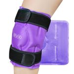 REVIX Knee Ice Pack for Injuries Reusable, Gel Ice Wrap with Cold Compression for Injury, Swelling, and Inflammation, Soft Plush Cover and Hands-Free Application