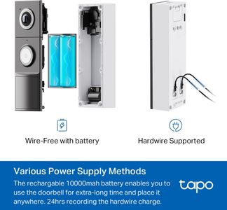 Tapo 2K Doorbell Camera – Wireless Video Security with Night Vision