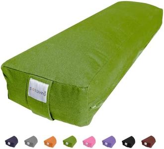Sol Living Rectangular Yoga Bolster Meditation Pillow, Extra Firm Cotton