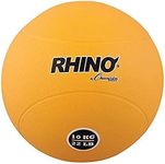 Champion Sports Rubber Medicine Ball, Yellow, 10 kg/22.05 lb