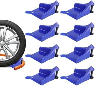 UCEHIPAW 8 Pcs Car Hose Guide Plastic Blue Tire Roller Washing Hose Detail Tool for Car Cleaning Accessory