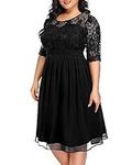 Plus Size Sweetheart Neck Lace Chif