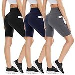 3 Pack Biker Shorts with Pockets fo