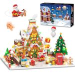 INSOON Advent Calendar 2024 Gingerbread House Building Set with LED Light, 24 Day Christmas Calendar Mini Building Block 1763 PCS, Xmas Gift Brick Toy Playset for Adult Teens Kids Girls Boys Ages 10+