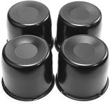 RTrhinotuning 4.25 Inch Center Caps Black Trailers Wheel Center Caps for Rims Push Through Hub Covers for Trucks Trailer Camper RV