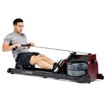 Sunny Health & Fitness Foldable Wooden Water Rowing Machine with Exclusive SunnyFit® App Enhanced Bluetooth Connectivity – SF-RW522074