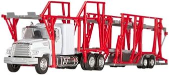 Wheel Master Freightliner Classic XL Auto Carrier Toy Truck Vehicle for Kids, with Functions, Pre Built Semi, Realistic Look and Openable Doors Great Gift for Children