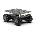 LewanSoul Mecanum Robot Chassis Car Kit with 360° Omnidirectional Wheel, Aluminum Alloy Frame, TT Motor, 66mm Omnidirectional Wheels, Robotic Moving Platform Robot Car DIY Kit (Unassembled)